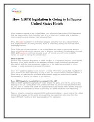 How GDPR legislation is Going to Influence United States.pdf