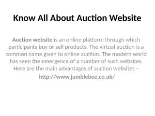 Know All About Auction Website.pptx